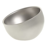 Angled Serving Bowl with Bead Blast Finish Stainless Steel Finished Bowl - 7" Dia x 4 1/4 H by HUBERT – Stainless Steel, Silver, Model CEDWB7.0-I-X