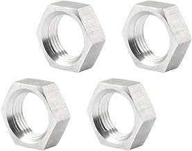 Allstar Performance ALL18295 0.75 in. 16 Left Hand Steel Thin OD Jam Nuts - Pack of 4