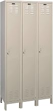 Economical Steel 1-Tier Locker - 12x12x72" Opening - 3 Wide - Set-Up - Putty