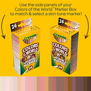 Crayola 24 Count (Pack of 2) / Almond, Golden, Rose / Fine Line Coloring Pens & Markers