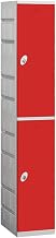 Salsbury Industries 92368BL-U Unassembled Double Tier 38.25-Inch Wide 738.25-Inch High 18-Inch Deep Plastic Locker, Blue