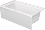 Duravit 7003530000099 Architec 60" Three Wall Alcove Acrylic Soaking Tub with Right Drain and Overflow