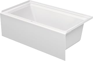 Duravit 7003530000099 Architec 60" Three Wall Alcove Acrylic Soaking Tub with Right Drain and Overflow