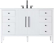 Elegant Kitchen and Bath 54" Single Bathroom Vanity in White