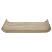 Serving Tray Wood-Look Melamine White and Light Brown - 14 1/8" L x 10 1/8" W x 1 1/5" H by HUBERT – 14.1" x 10.1" x 1.2", Plastic, Light Wood, Model M1384-WHT/LT WO
