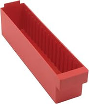 QUANTUM STORAGE SYSTEMS QED604RD Super Tuff Euro Heavy Duty Parts Organizer Red Bins 18" L x 4" W x 5" H 24 Pack