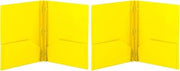 SMEAD Poly Folder, Two-Pocket, Letter Size | Yellow | Three-Hole Punch | Prong Fasteners | 6 Folders Total