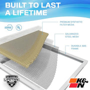 K&N 23.6" x 23.6" x 0.8" / Merv 11 / Yellow Furnace Filters