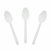 AmerCareRoyal Medium-Heavy Weight Unwrapped Disposable Polystyrene Plastic Teaspoons for Restaurants and Catering – 6.89", Paper, White, Pack of 1000, Model P2405W-C