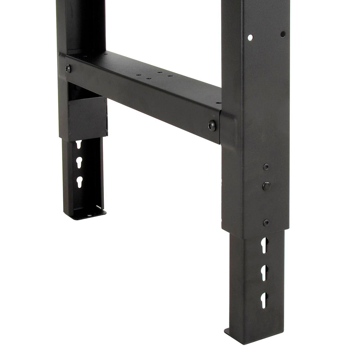 Adjustable Height Workbench C-Channel Leg by Global Industrial – 30"L x 72"W x 3"H, Steel, Black, Model 183991BK