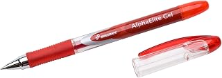 AbilityOne AlphaElite Gel Ink Pen - 0.7mm - Medium Point, Red Ink 7520-01-500-5213: Dozen, 12 Item(s)