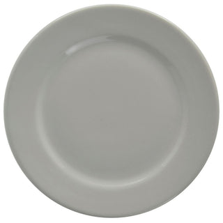 Dinner Plate with Rolled-Edge Bright White Stoneware - 9 3/4" Dia 24 Per Case by HUBERT – Large, Stoneware, Bright White, Pack of 24, Model BWWRC-9-HUB