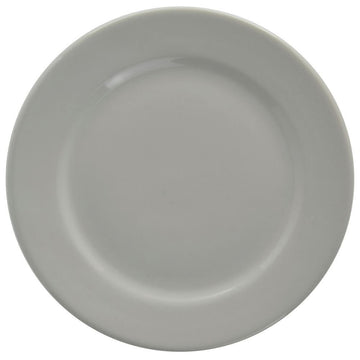Dinner Plate with Rolled-Edge Bright White Stoneware - 9 3/4" Dia 24 Per Case by HUBERT – Large, Stoneware, Bright White, Pack of 24, Model BWWRC-9-HUB