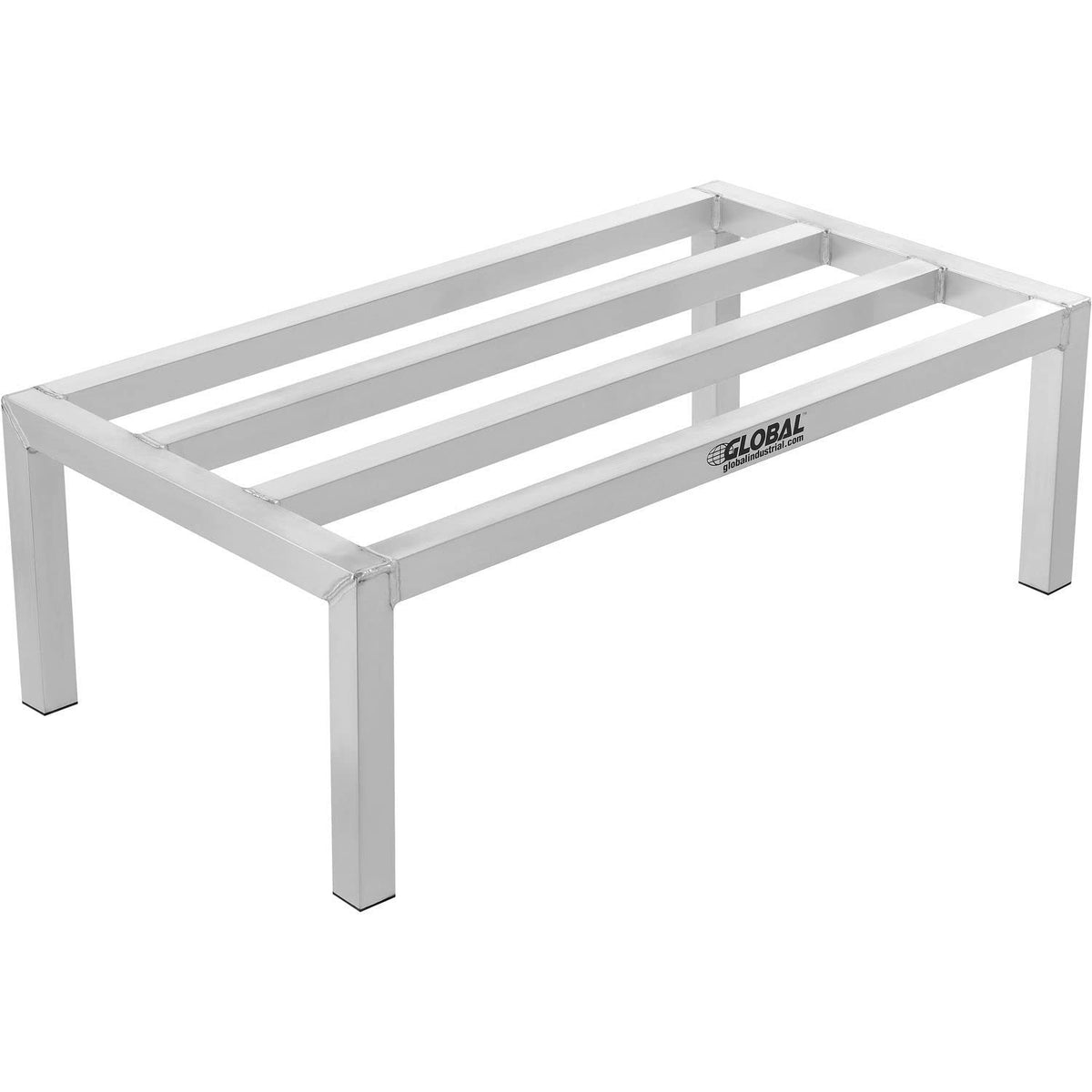 Aluminum Dunnage Rack by Global Industrial – 24" W x 18" D x 8" H, Aluminum, Silver, Model DR-24188