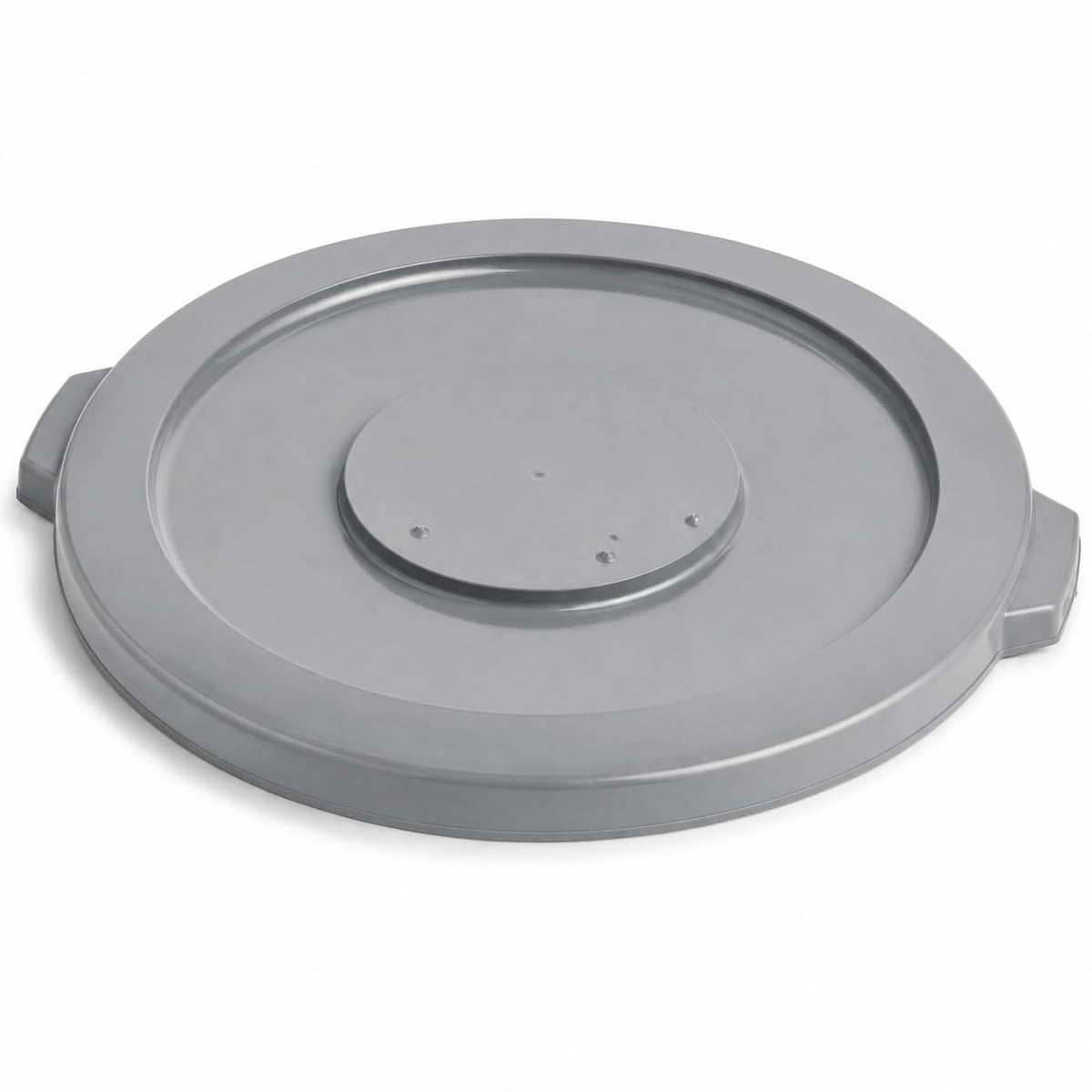 20 Gallon Gray Round Commercial Trash Can Lid by Glownary – Sainless Steel, Silver, Model 475tcld20gy