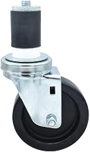 BK Resources 4" Polyolefin 1-1/2" Expanding Stem Swivel Caster for Work Tables, NSF, 300lb Capacity Per Wheel