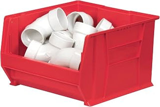Akro-Mils 30283 Super-Size AkroBins Plastic Storage Bins, Space-Saving Stackable Bins for Garage, Classroom, Warehouse Organization, 20" L x 18" W x 12" H, Red, 1-Pack