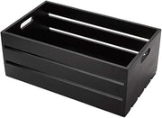 American Metalcraft WTBL20 Wooden Crate, Black, 20 ½" L x 12 ½" W x 8" H