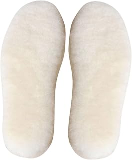 Winter Warm Men’s Lambskin Shoe Insoles, Fluffy Fuzzy Boot Inserts with Sheepskin Lining, Size 43, Insulated Comfort for Snow Boots and Work Shoes