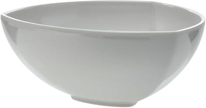 Triangle Shape Serving Bowl 73 oz White Melamine - 10"L x 10"W x 4 3/8"H