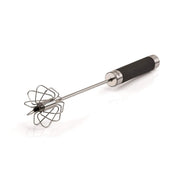 Universal/All-Purpose Rotary Whisk by GEFU – 36 x 6 x 6 cm, Stainless Steel, High-grade Stainless Steel/Black Handle/Santoprene, Model 12790