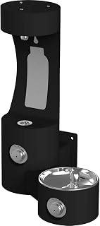 Elkay Outdoor Lk4408 Wall Mount Fountain & Bottle Filler Black