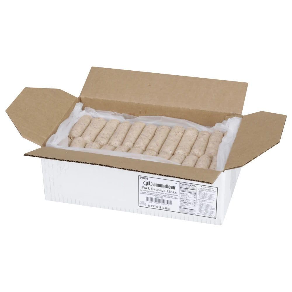 Jimmy Dean Regular Pure Pork Sausage Raw Links by Sara Lee – 2 ounce, Pack of 96