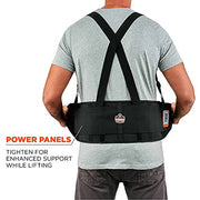 Ergodyne Black / X-Small (Pack of 2) / Elastic Back Support Brace Back Supports