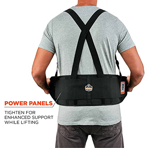 Ergodyne Black / X-Small (Pack of 2) / Elastic Back Support Brace Back Supports