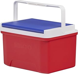 Igloo Laguna 9 Quart Personal Cooler, Patriotic Red, White & Blue, 13 Can Capacity, THERMECOOL™ Insulation, Cool Riser Technology®