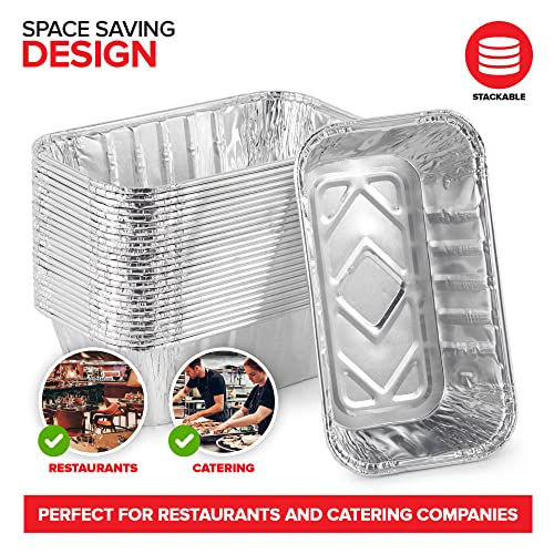 Stock Your Home Pans / 50 Pack / Silver Loaf Pans