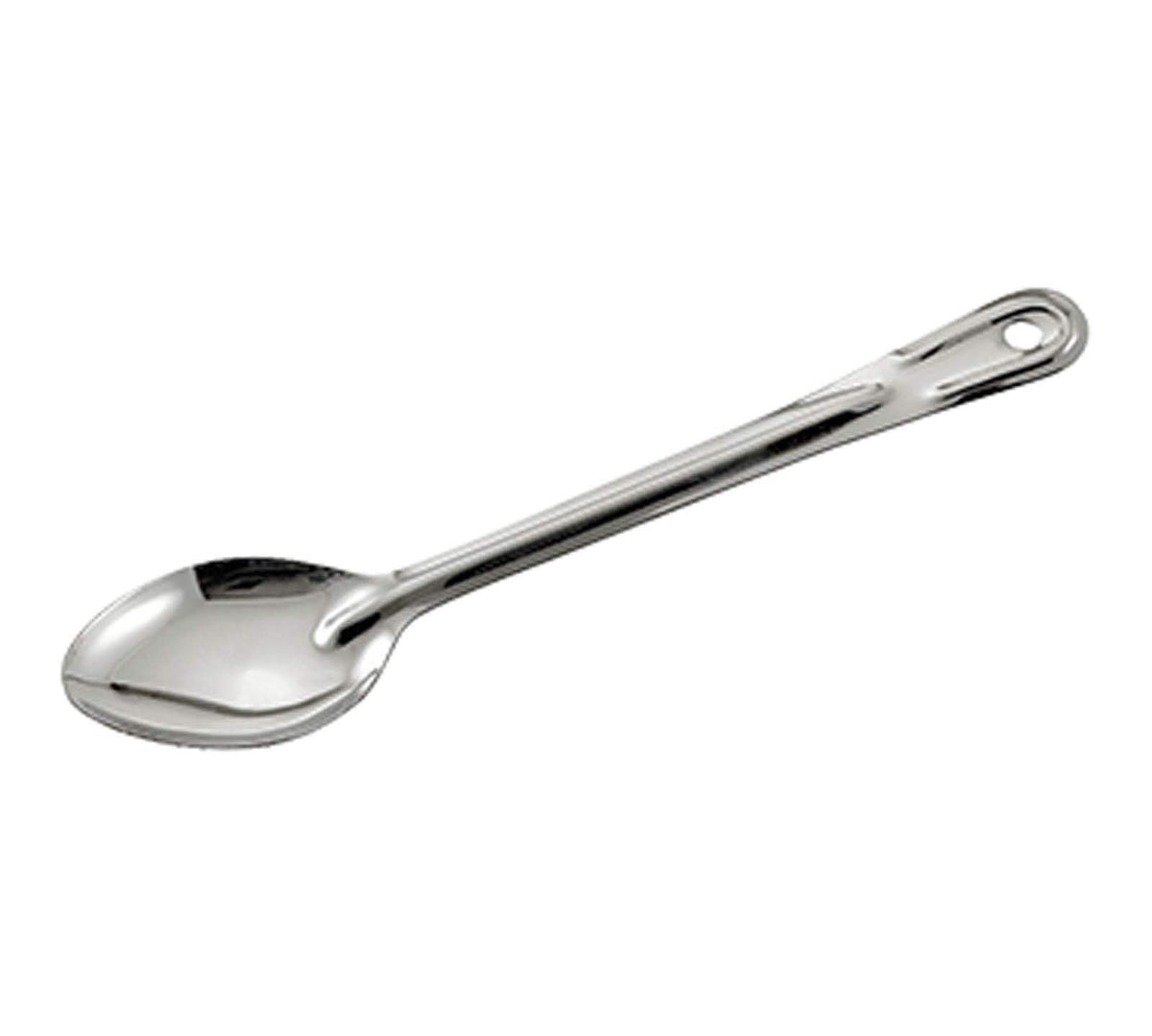 11" Stainless Steel Basting Solid Spoon by Winco – 11", Stainless Steel, Silver, Model BSOT-11H