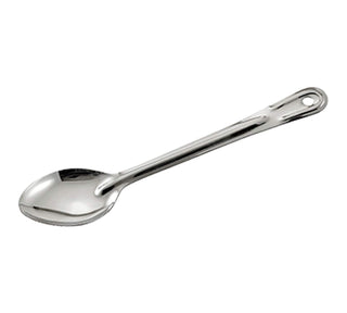 11" Stainless Steel Basting Solid Spoon by Winco – 11", Stainless Steel, Silver, Model BSOT-11H