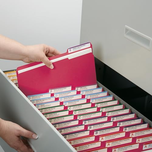 SMEAD Red / 100 Count (Pack of 5) / File Folder Colored