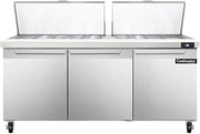 SW72-27M Mighty Top Sandwich Unit, 72" W, With 27 Pan Top Openings