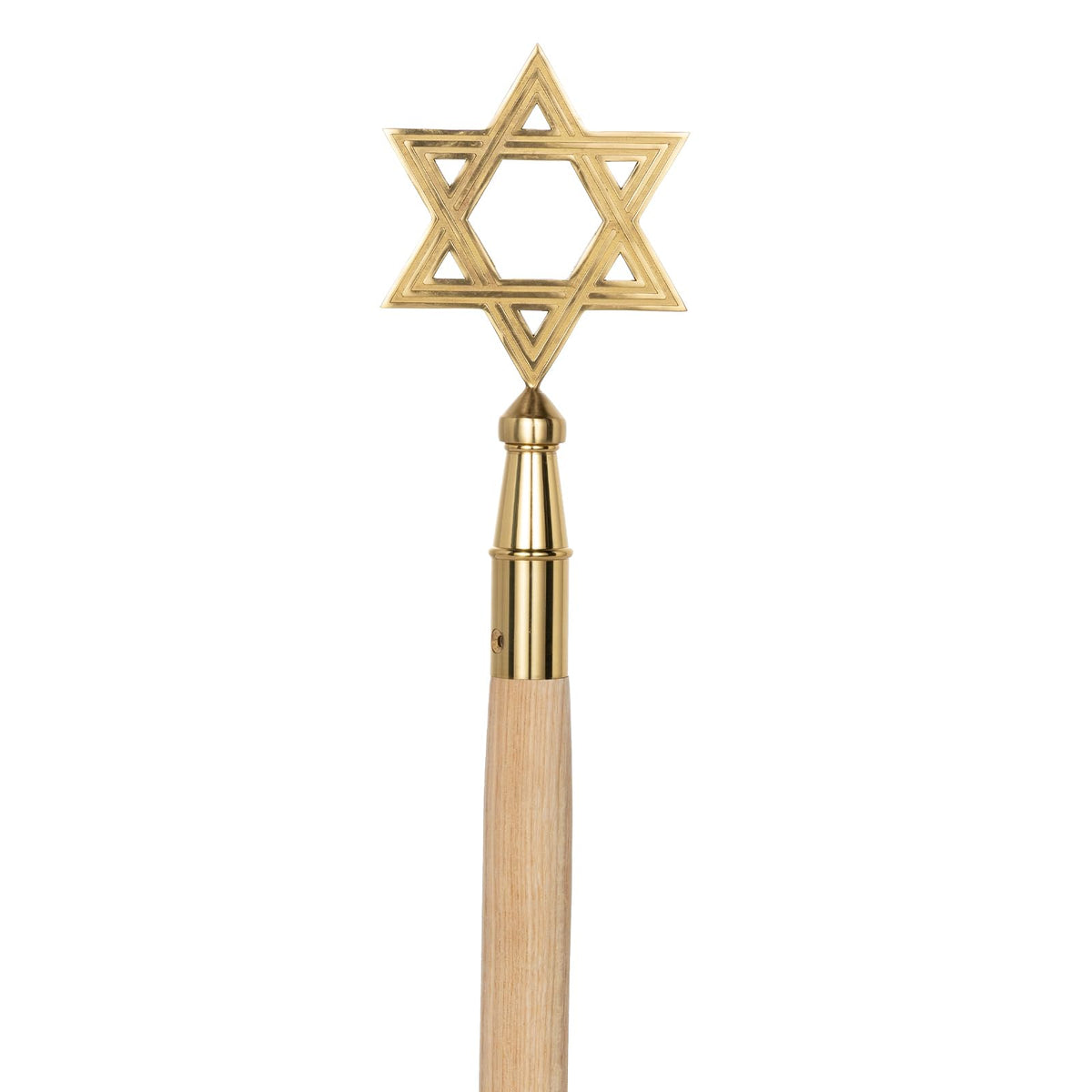 Frf Flag Brass Star of David Finial, 1-Inch Diameter, Gold