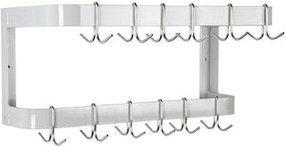 Advance Tabco Wall Mount Double Bar Pot Rack - Kitchen Hanging Organizer for Pots & Pans - Durable Steel 48" W