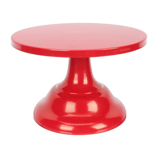 Vaguelly Iron Cake Stand, Small Red 8 Inch Round