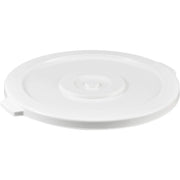 44 Gallon Garbage Can Lid by Global Industrial – 24-1/2" Diameter x 1-3/8"H, 44.0 gallons, Polyethylene Resin, White, Model XDW-L44WH