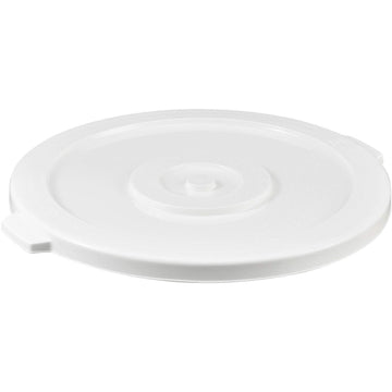 44 Gallon Garbage Can Lid by Global Industrial – 24-1/2" Diameter x 1-3/8"H, 44.0 gallons, Polyethylene Resin, White, Model XDW-L44WH