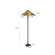 CH3T118GM18-FL2 Floor Lamp by Chloe Lighting – exact color of each glass piece may vary due to each piece being hand crafted