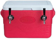 Micro Matic CB282R-5070 Red 2 Faucet 28 qt. Insulated Jockey Box with 50 and 70 ft. Coils