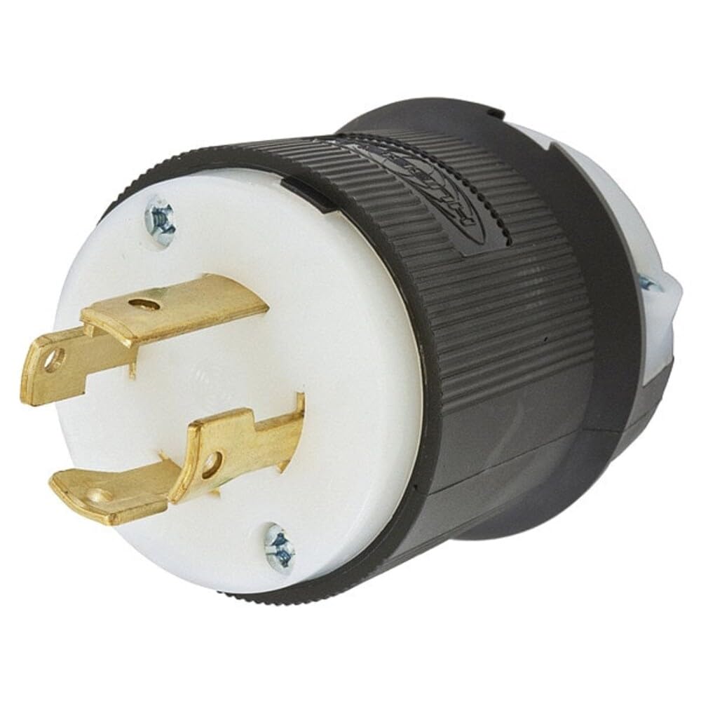 Locking Plug by Hubbell – Hubbell, Nylon, Black, White, Model HBL2721