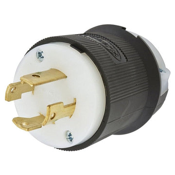 Locking Plug by Hubbell – Hubbell, Nylon, Black, White, Model HBL2721