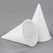 Genpak 4.5 oz. Disposable White Rolled Rim Paper Snow Cone/Drink Cups 200 ct.