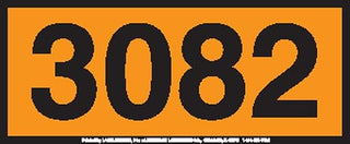 Labelmaster ZOPP3082 UN3082 Panel Hazmat Placard, Permanent Vinyl, Orange (Pack of 25)