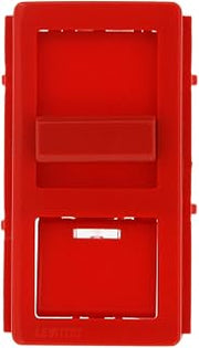 Leviton Color Change Faceplate Only with Locator Light Window – Compatible with IllumaTech Dimmer Switches (Dimmer Switch Not Included), IPKIT-R, Red