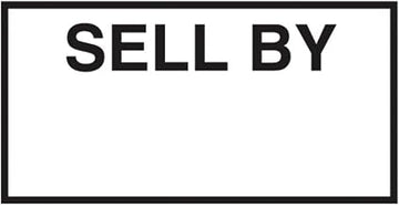 Monarch White Labels with Black Print Sell by for 1110 1-Line Pricing Gun - 19mmL x 10mmH, 16 Sleeves