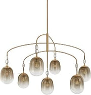 Troy Lighting F2559-PBR Harvey - 7 Light Chandelier - 38.5 Inches Tall and 59 Inches Wide - Patina Brass