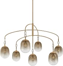 Troy Lighting F2559-PBR Harvey - 7 Light Chandelier - 38.5 Inches Tall and 59 Inches Wide - Patina Brass
